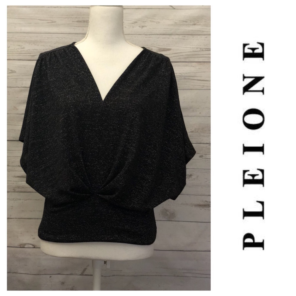 EUC [ Pleione ] Batwing Cinched Waist Top